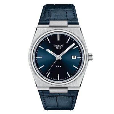 Tissot Men's Watch PRX Blue Leather - T1374101604100